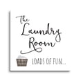 thumbnail image 1 of Laundry Loads Of Fun Brown Laundry Basket 12 x 12 Glass Wall Hanging Sign, 1 of 4