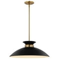 thumbnail image 2 of Nuvo Lighting Perkins 1 Light Medium Pendant Matte Black with Burnished Brass, 2 of 4