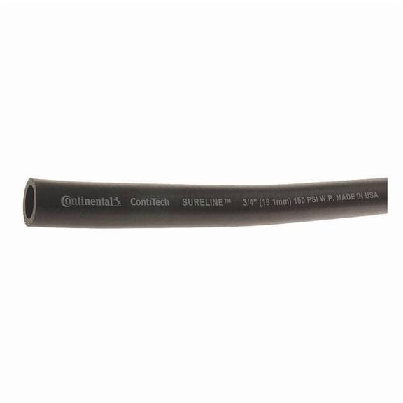 Continental 3/4 in ID x 50 ft L Garden Hose, EPDM Tube, Black CWH075-50-G