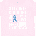thumbnail image 4 of Inktastic ALS Awareness Strength Courage Support Boys or Girls Toddler T-Shirt, 4 of 5