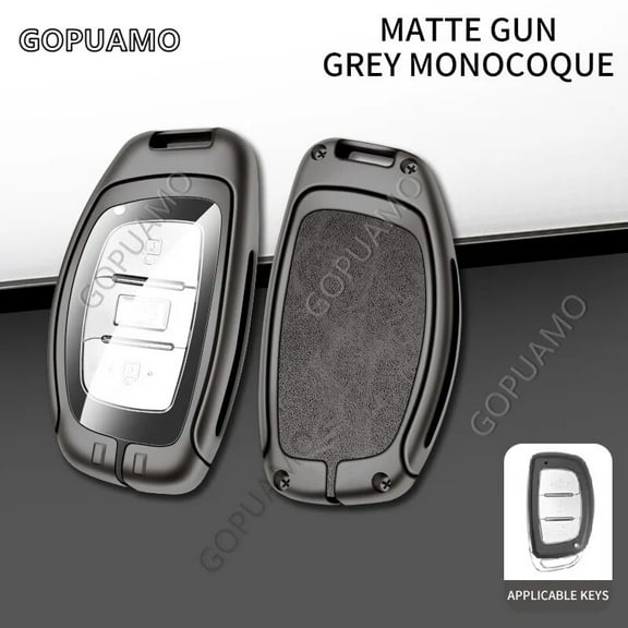 Zinc alloy leather Key Case For Hyundai B 3 buttons key case HB20 IX35 I45 SANTA FE Accent I40 I20 HY15/HY20/TOY40 Blade shell