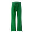 thumbnail image 3 of Women's cotton and linen leggings, high-waisted, casual, loose-fitting, straight-leg with pockets., 3 of 9
