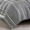 Chezmoi Collection Porter 7Piece YarnDyed Multi Striped Jacquard Comforter Set