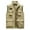 Khaki, variant on Men's Work Clothes Jacket Solid Color Stand Collar Multiple Pockets Outdoor Sports Photography Leisure CoatWork Vest for Men Family Gifts