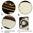 thumbnail image 3 of Designart Black, Silver And Gold Blending Swirls I Canvas Wall Art, 3 of 5