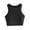 Black, variant on Sports Bras For Girls 10-12 Girl’S Sleeveless Crop Tops Double Layer Scoop Neck Cropped Tank Top Breathable Seamless Underwear Orange,M