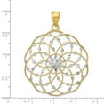 thumbnail image 2 of FB Jewels 14K Yellow Gold Rhodium Diamond Cut Sphere Pendant, 2 of 3