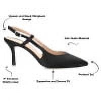 Journee Womens Knightly Sling Back Mid Stiletto Pointed Toe Pumps, Widths Available