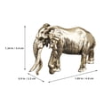 thumbnail image 2 of FESTFENDS De Elefante De Latón Dorado Decorativa Para Escritorio Con Detallado, 2 of 8