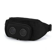 The #1 Fannypack with Speakers. Bluetooth Fanny Pack for Parties/Festivals/Raves/Beach/Boats. Rechargeable, Works with iPhone & Android. #1 Bachelorette Party Gift (Black, 2022 Edition)