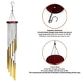 thumbnail image 2 of Campanas de viento con sonido claro y dulce, tono profundo con tubos de aleación de aluminio, diseño elegante para jardín, terraza o césped en interiores, campanillas de viento conmemorativas de, 2 of 3