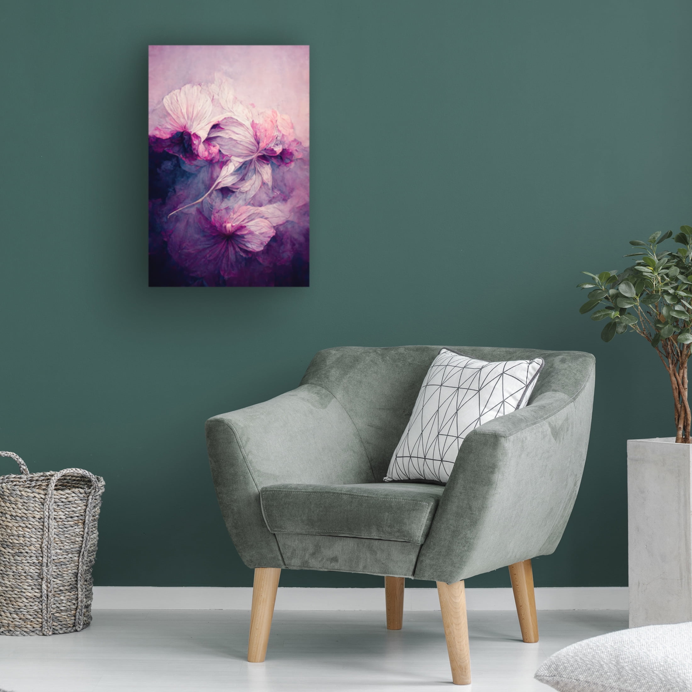 Canvas Wall Art - Treechild 'Purple Peony' Wall Art for Living Room, Bedroom, or Office D?cor by Trademark Fine Art - 16 x 24 Inches
