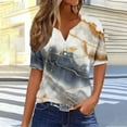 thumbnail image 5 of JTZGDY Cute Marble Pattern Print Shirts for Women Dressy Casual Summer Short Sleeve Button Down Henley Tops Trendy Oversized Tunic Blouses Dark Gray#02 XXXL, 5 of 7