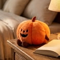 thumbnail image 5 of Euahivb Halloween Pumpkin Plush Toy 8.67 Inch with Small Feet Soft Stuffed Animal Cushion for Kids Bedroom Couch Living Room Spooky Seasonal Party Decor Gift, 5 of 5