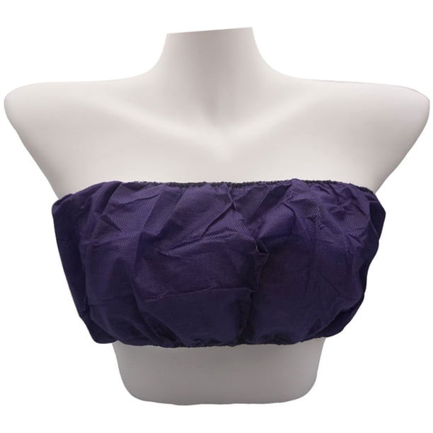 50 piezas de sujetadores sin tirantes desechables para spa, sujetadores de ropa interior para bronceado en , , salón de belleza, Azul Sunnimix Bras desechables