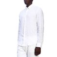 thumbnail image 6 of Michael Kors WHITE Linen Classic Fit Button-Down Shirt, US X-Large, 6 of 12