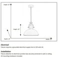 thumbnail image 4 of Vivio Lighting Brushed Nickel Industrial Farmhouse Pendant Light, 4 of 7