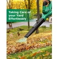 thumbnail image 3 of K I M O. Cordless Leaf Blower - 200 CFM 150 MPH Battery-Operated Blower for Blowing Leaves, Snow Debris and Dust, 20V Electric Leaf Blower with Battery and Charger for Yard, Work Around The House, 3 of 7