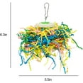 thumbnail image 6 of 5pcs Bird Parrot Shredding Toys, Chewing Foraging Hanging Cage Toys, Paper Strings Wire Drawing Ball Toys, Relieve Boredom, 6 of 8