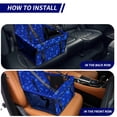 thumbnail image 4 of Sennaux Pet Car Seat Front Pet Dog Booster Seat Carrier Protector for Dogs Cats Puppy, with PVC Tube, Blue, 4 of 7