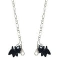 thumbnail image 1 of Resin Black Bull Terrier Dog Silvertone Face Mask Necklace, 1 of 2