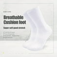thumbnail image 6 of 12 Pairs Of Men's Solid Cotton Blend Crew Socks, Anti Odor & Sweat Absorption Breathable Socks, For All Seasons Wearing, 6 of 9