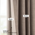 thumbnail image 5 of Half Price Drapes Dutch Cocoa Grommet Faux Linen Room Darkening Curtains for Bedroom & Living Room Curtains (1 Panel), Door & Window Curtains 120 inches long, Grommet Curtains, 50W X 120L, 5 of 9