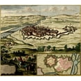 thumbnail image 2 of Beeck, Anna 29x26 White Modern Wood Framed Museum Art Print Titled - City of Cuneo 1700, 2 of 4
