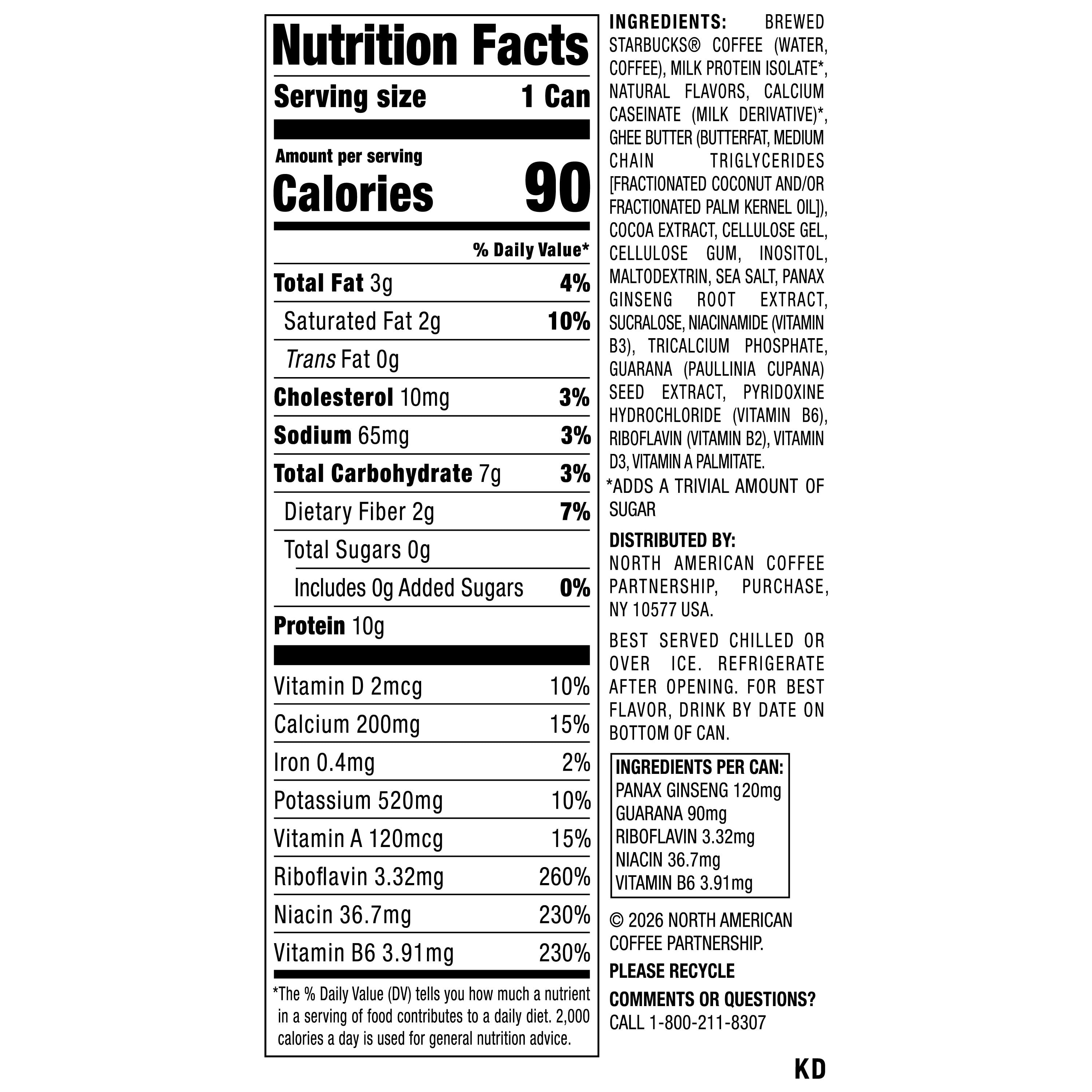 Starbucks Zero Sugar Dark Chocolate Doubleshot Coffee Energy Drink, 15 fl oz Cans, 12 pack​