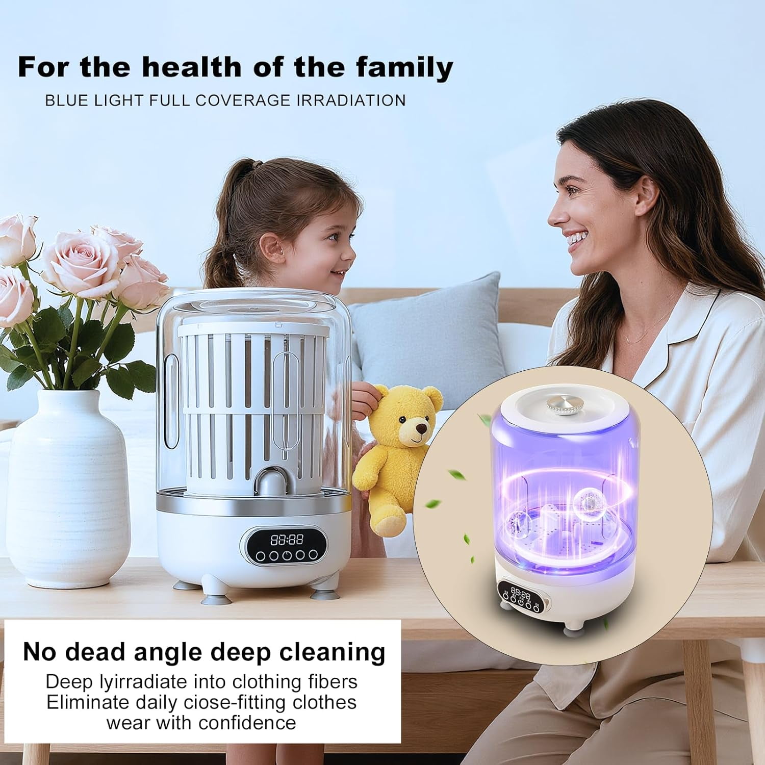 3-in-1 Portable Washing Machine, 3L Cordless Underwear Washing Machine with Spin Basket, 3 Modes 3000mAh Laundry Machine for Apartment, Dorm, RV, Hotel Use,White
