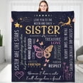 thumbnail image 2 of Personalized Blanket Gift for Sister, I Am Always Right There in Your Heart,Birthday Gifts for Sisther, Throw Blankets Christmas Graduation Gift for Sister, Bestie, 2 of 6