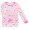 thumbnail image 2 of Sleep On It Infant & Toddler Girls 2-Piece Super Soft Jersey Snug-Fit Pajama Set with Matching Socks -  Floral Bow , 2T, 2 of 5