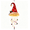Classic Snowflake Santa Hat#10, variant on Lighted Santa Hat Hanging Chandelier, Pre Lit Christmas Santa Hat Decor with Warm LED Lights and Hanging Holiday Charms, Indoor Outdoor Covered Decor