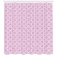 thumbnail image 3 of Ambesonne Ikat Shower Curtain, Pastel Toned Trefoil Motifs, 69"Wx84"L, Lilac White, 3 of 3