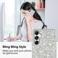 thumbnail image 2 of Compatible with Samsung Galaxy A54 Case Glitter, Ultra Slim Sparkly Samsung A54 Phone Case Cute with Silicone Shockproof Protective Bumper Cover for Women (Silver), 2 of 14