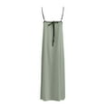 thumbnail image 5 of Wdgfv Robe Maxi d'Été pour Femmes avec Bordure Contrastée Bretelles Spaghetti Dos Nu Sans Manches Robe Longue Décontractée de Plage, 5 of 5