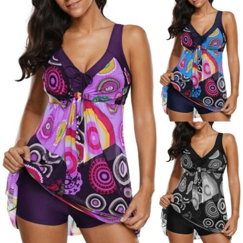 Tankini Women Plus Size Summer Swimwear 