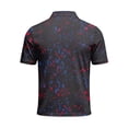 thumbnail image 4 of CCRFTGI Polo Shirts for Men Wrinkle Resistant Printed Golf Shirts Slim Fashion Athletic Tees Dark Gray XL, 4 of 5