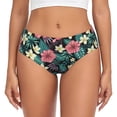 thumbnail image 1 of Fotbe Green Tropical Leaves Calzones Estampados para Mujer – Ropa Interior de Algodón, Cómoda, Suave y Elástica-4X-Large, 1 of 6