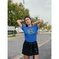 thumbnail image 2 of Tattoos, Tacos, Tequila Funny Drinking Women Royal Blue T-Shirt, Female Medium, 2 of 4