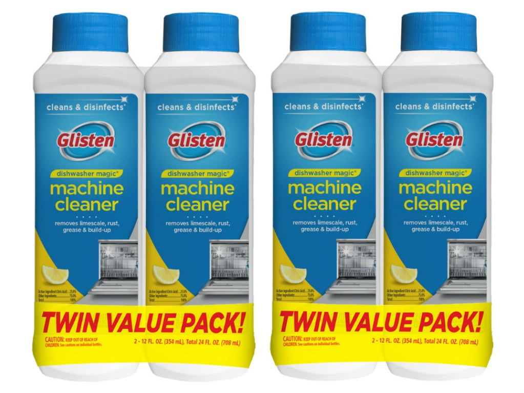 Glisten Liquid Dishwasher Detergents, Lemon Scent, 12 Fluid Ounce, 4 Count