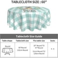 thumbnail image 5 of Easter Rabbit Green Tartan Plaid Round Tablecloth 60 Inch, Decorative Holiday Home Party Table Cloth for Kitchen Dining Picnic Table Cover, 5 of 6