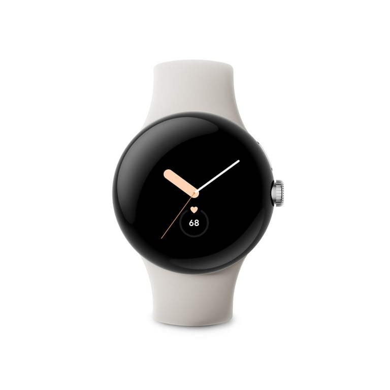Google Pixel Watch - Android Smartwatch with Activity Tracking - Polished  Silver Stainless Steel Case with Chalk Active Band - WI-FI