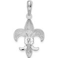 thumbnail image 4 of Silver/14K Two-Tone Sterling Silver Polished Fleur De Lis W/14K Accent Pendant - Jbsp, 4 of 5