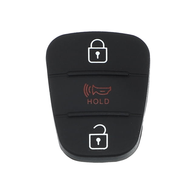 3 Botones Auto Remoto para para MANdo Estuche Inserto Goma Teclado para Coche Negro
