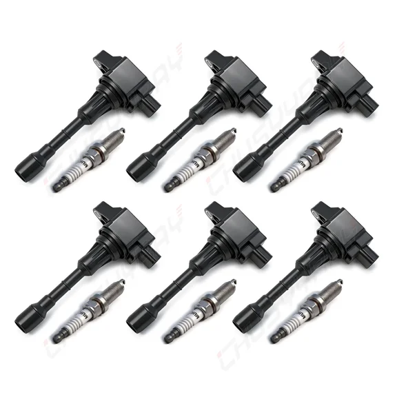 For 2009-2021 Nissan Murano 3.5L V6 6 Ignition Coils   6 Spark Plugs UF550 22448JA10C Replacement