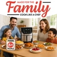 thumbnail image 3 of (Open Box) Gourmia 8 Qt Digital Air Fryer with 12-One Touch Presets, Stainless Steel, Black, 13 in, New, 3 of 9