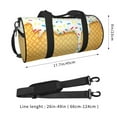 thumbnail image 5 of Sigee White Ice Cream Printed Multi-compartment Sports Gym Bag for Men and Women Large Capacity Travel Bag, Overnight Bag, 5 of 8