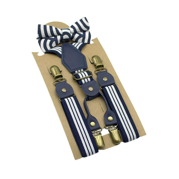 Conjunto de tirantes y pajarita para niño, accesorios de ropa, ajustables, cómodos y ligeros. Estilo I