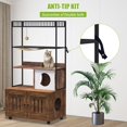 thumbnail image 6 of Studyset Cat Litter Box Enclosure with Shelf,Hidden Litter Box Furniture,Large Cat Hidden Furniture Wooden Litter Box Cabinet Cats Washroom with House Condo,Sisal Hammock and Playing Ball, 6 of 8